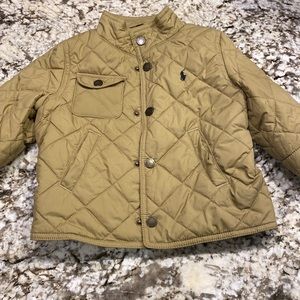 EUC polo toddler tan light puffer. Size 24m